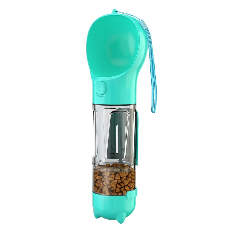 3 in 1 Portable Dog Water Bottle Dispenser-Dog Food Container with Doggy Poop Bags